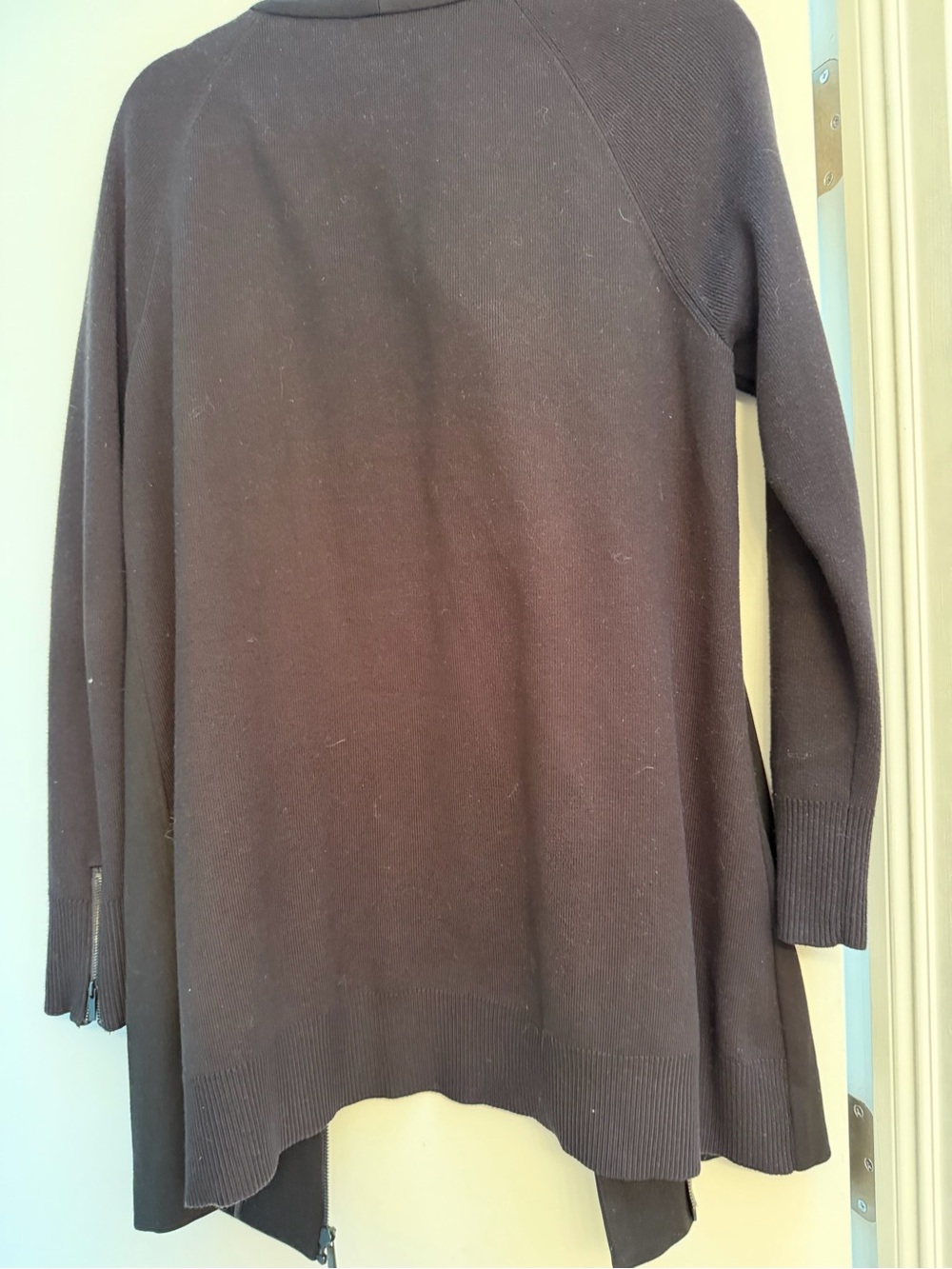 CAbi Black Long Sleeve Open Front Sweater Coat - Picture 4 of 6